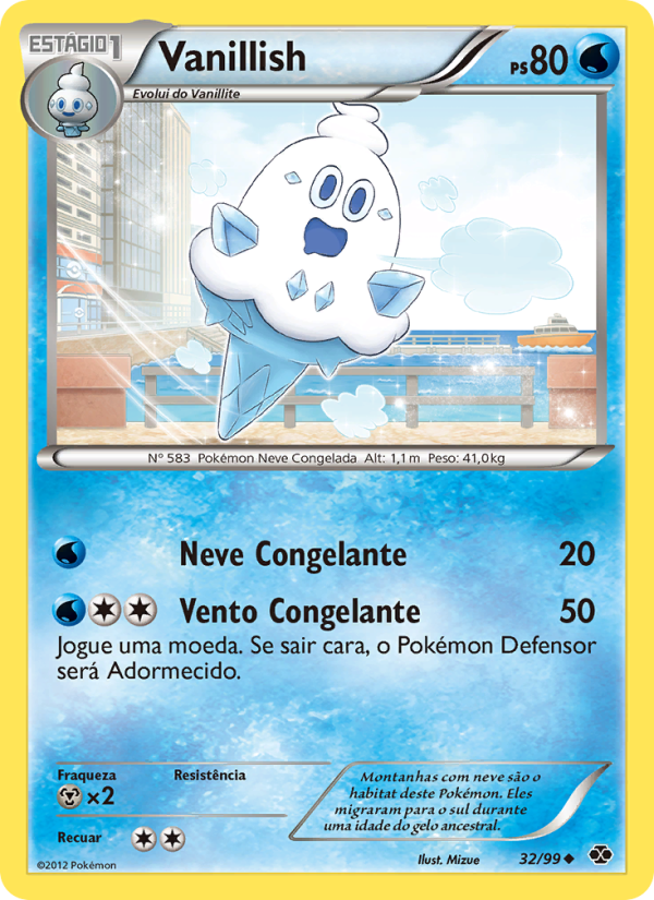 Vanillish 32 — Próximos Destinos (Portuguese Pokémon TCG card)
