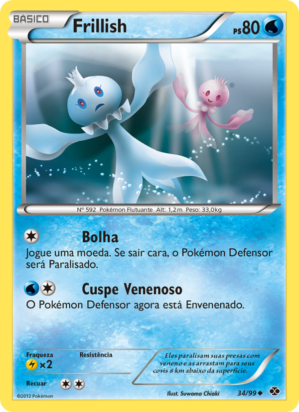 Frillish 34 — Próximos Destinos (Portuguese Pokémon TCG card)