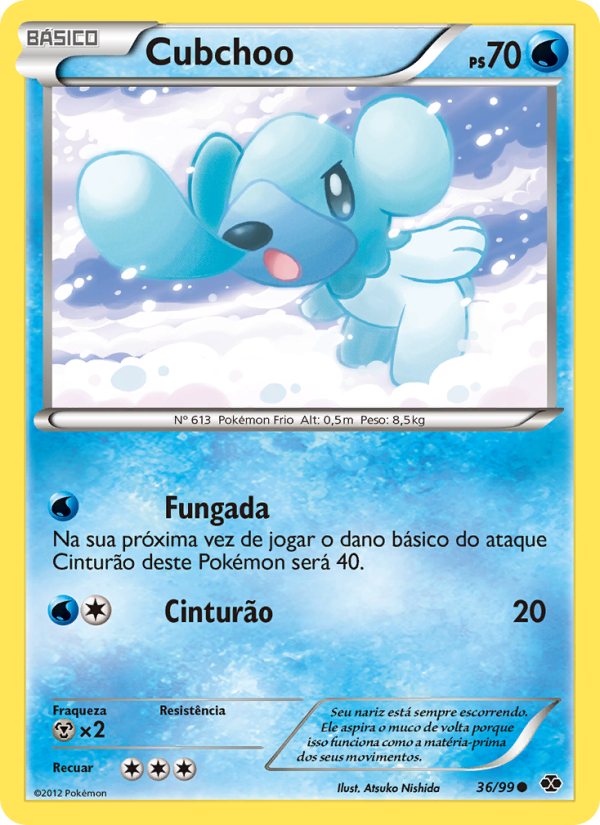 Cubchoo 36 — Próximos Destinos (Portuguese Pokémon TCG card)