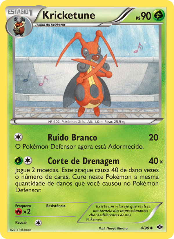 Kricketune 4 — Próximos Destinos (Portuguese Pokémon TCG card)