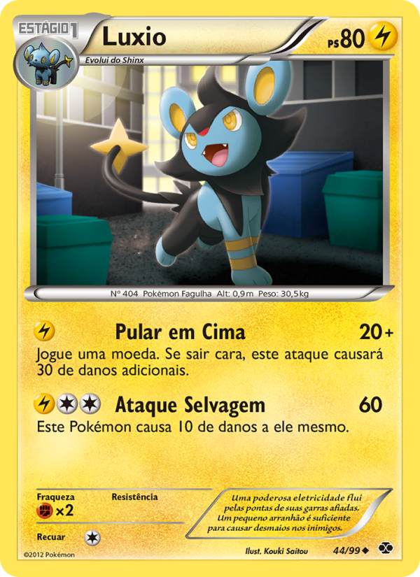 Luxio 44 — Próximos Destinos (Portuguese Pokémon TCG card)