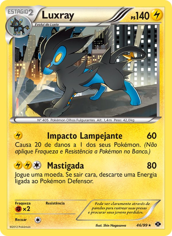 Luxray 46 — Próximos Destinos (Portuguese Pokémon TCG card)