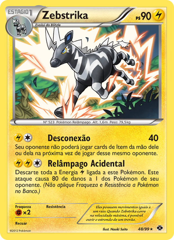Zebstrika 48 — Próximos Destinos (Portuguese Pokémon TCG card)