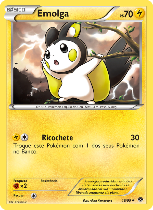 Emolga 49 — Próximos Destinos (Portuguese Pokémon TCG card)