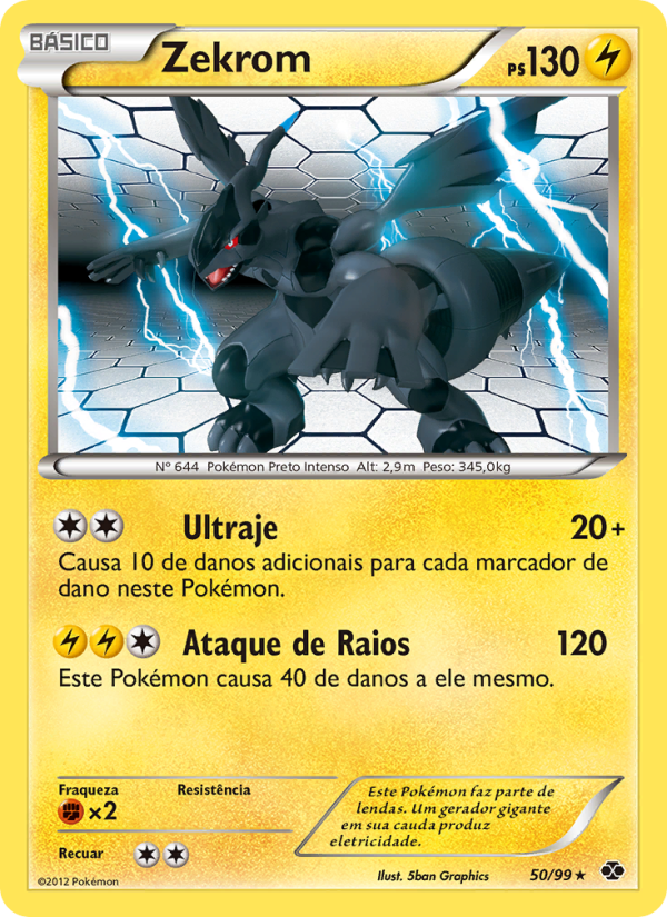 Zekrom 50 — Próximos Destinos (Portuguese Pokémon TCG card)