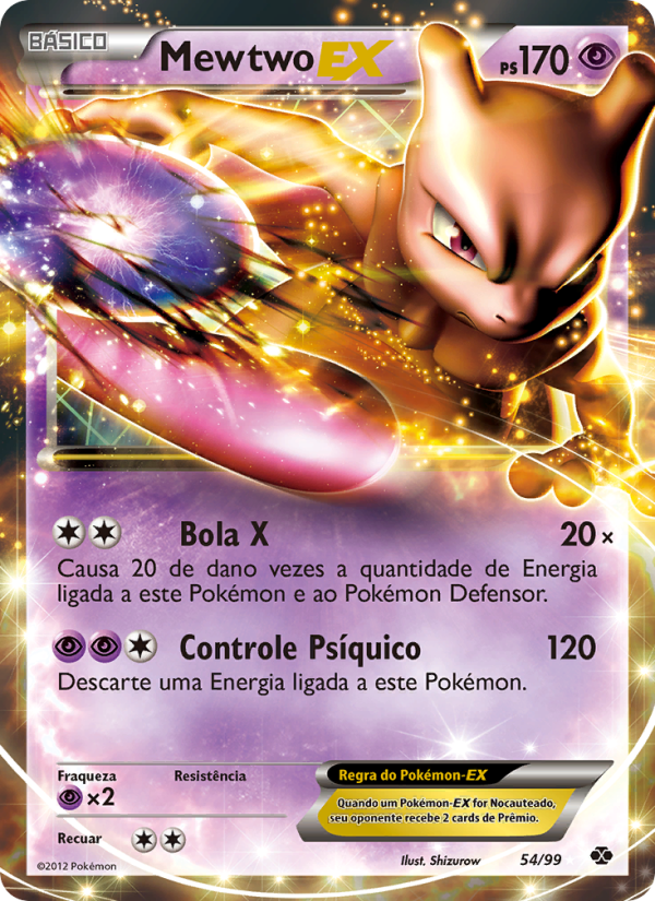 Mewtwo-EX 54 — Próximos Destinos (Portuguese Pokémon TCG card)