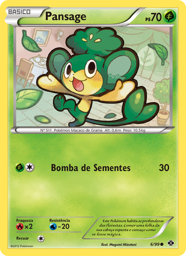 Pansage 6 — Próximos Destinos (Portuguese Pokémon TCG card)