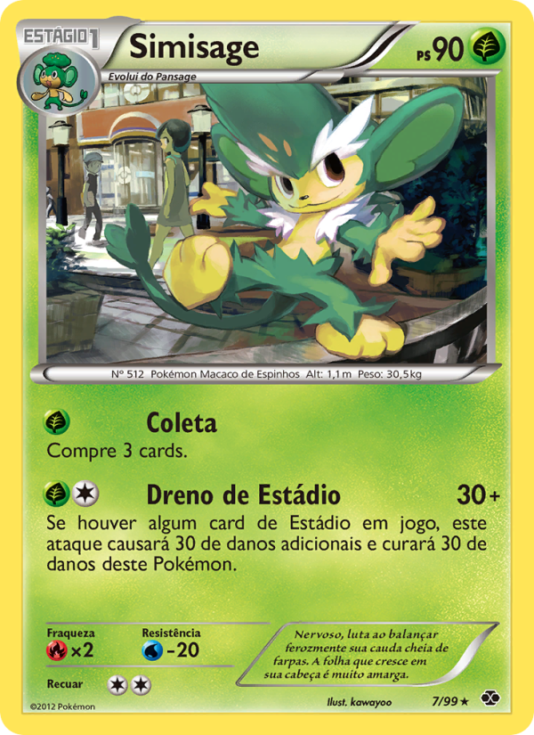 Simisage 7 — Próximos Destinos (Portuguese Pokémon TCG card)