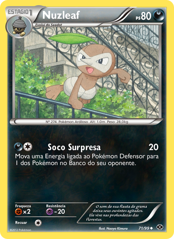 Nuzleaf 71 — Próximos Destinos (Portuguese Pokémon TCG card)