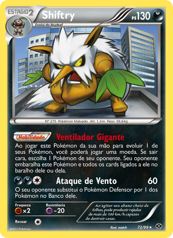 Shiftry 72 — Próximos Destinos (Portuguese Pokémon TCG card)