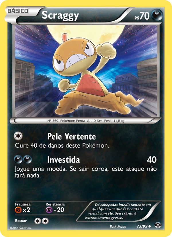 Scraggy 73 — Próximos Destinos (Portuguese Pokémon TCG card)