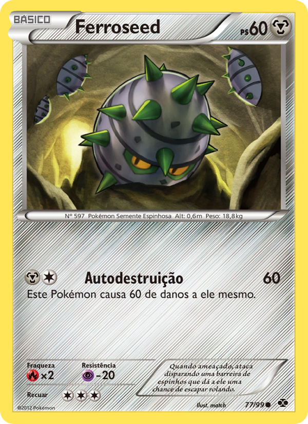 Ferroseed 77 — Próximos Destinos (Portuguese Pokémon TCG card)
