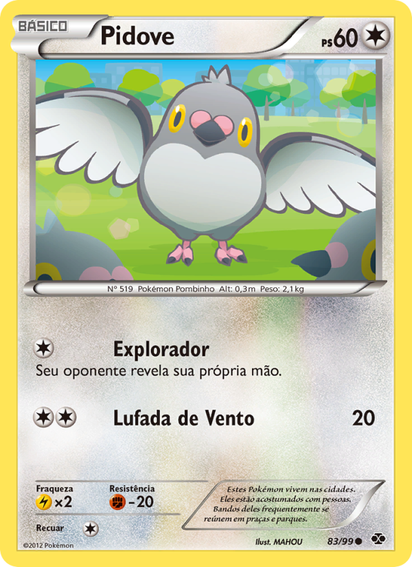 Pidove 83 — Próximos Destinos (Portuguese Pokémon TCG card)