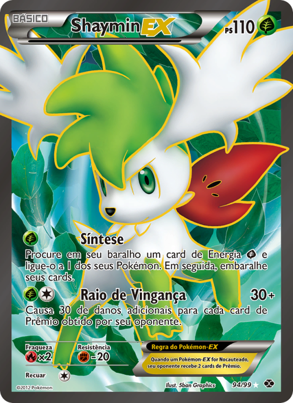 Shaymin-EX 94 — Próximos Destinos (Portuguese Pokémon TCG card)