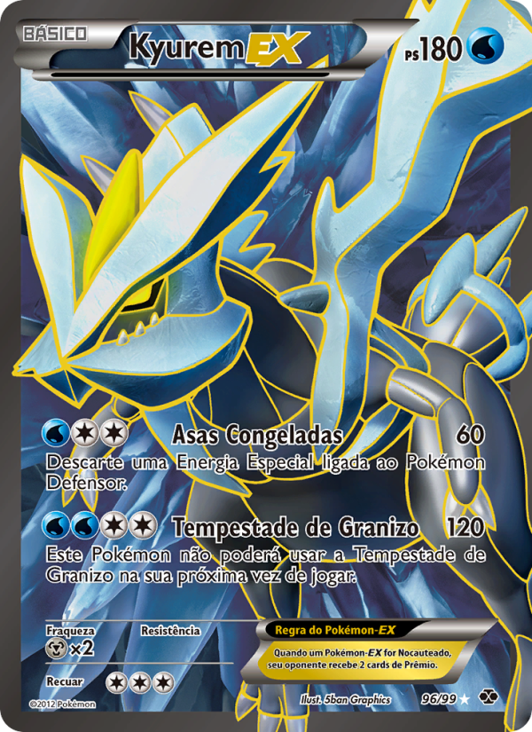 Kyurem-EX 96 — Próximos Destinos (Portuguese Pokémon TCG card)