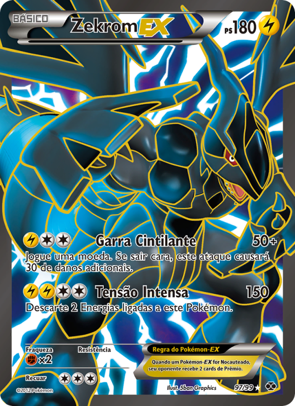 Zekrom-EX 97 — Next Destinies (Portuguese Pokémon TCG card)