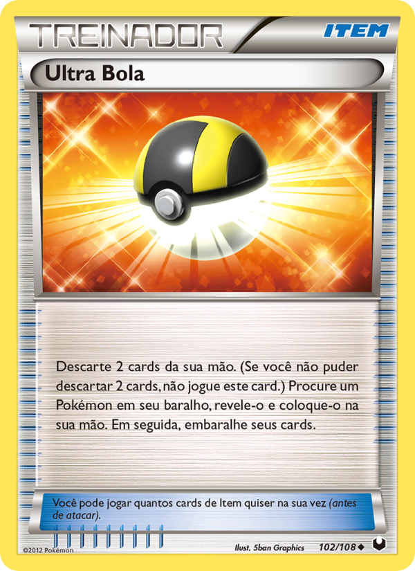 Ultra Bola 102 — Exploradores da Escuridão (Portuguese Pokémon TCG card)