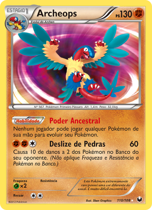 Archeops 110 — Exploradores da Escuridão (Portuguese Pokémon TCG card)