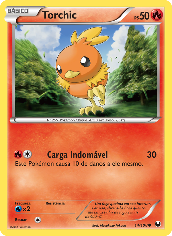 Torchic 14 — Dark Explorers (Portuguese Pokémon TCG card)