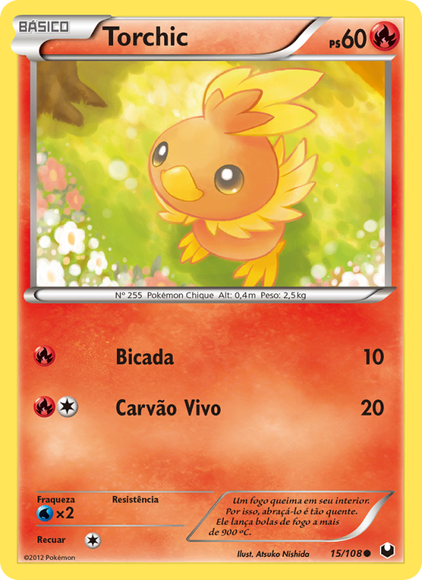 Torchic 15 — Exploradores da Escuridão (Portuguese Pokémon TCG card)