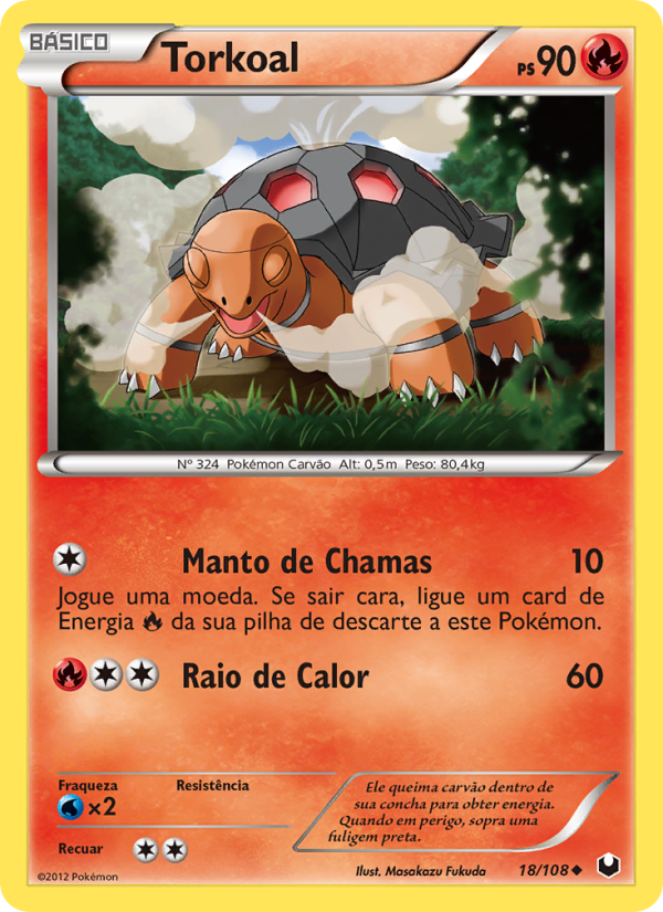 Torkoal 18 — Exploradores da Escuridão (Portuguese Pokémon TCG card)
