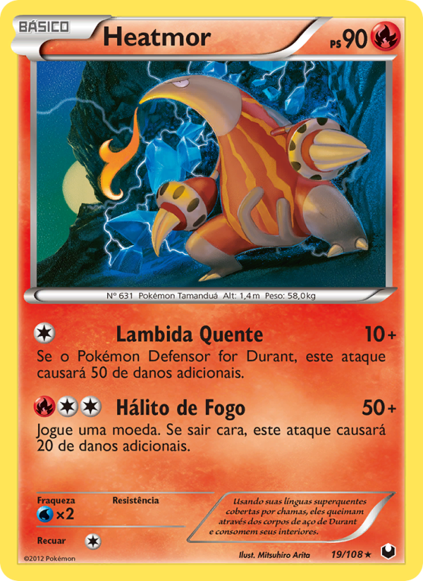 Heatmor 19 — Exploradores da Escuridão (Portuguese Pokémon TCG card)