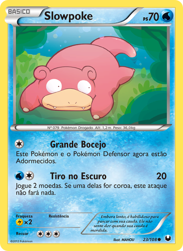 Slowpoke 23 — Exploradores da Escuridão (Portuguese Pokémon TCG card)