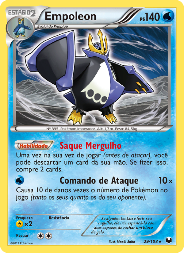 Empoleon 29 — Exploradores da Escuridão (Portuguese Pokémon TCG card)