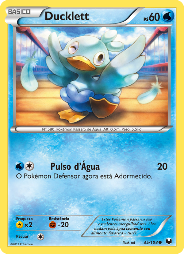 Ducklett 35 — Exploradores da Escuridão (Portuguese Pokémon TCG card)