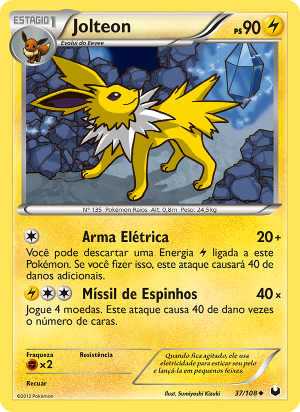 Jolteon 37 — Exploradores da Escuridão (Portuguese Pokémon TCG card)