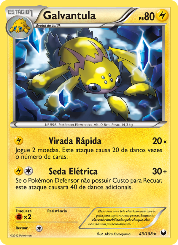Galvantula 43 — Exploradores da Escuridão (Portuguese Pokémon TCG card)