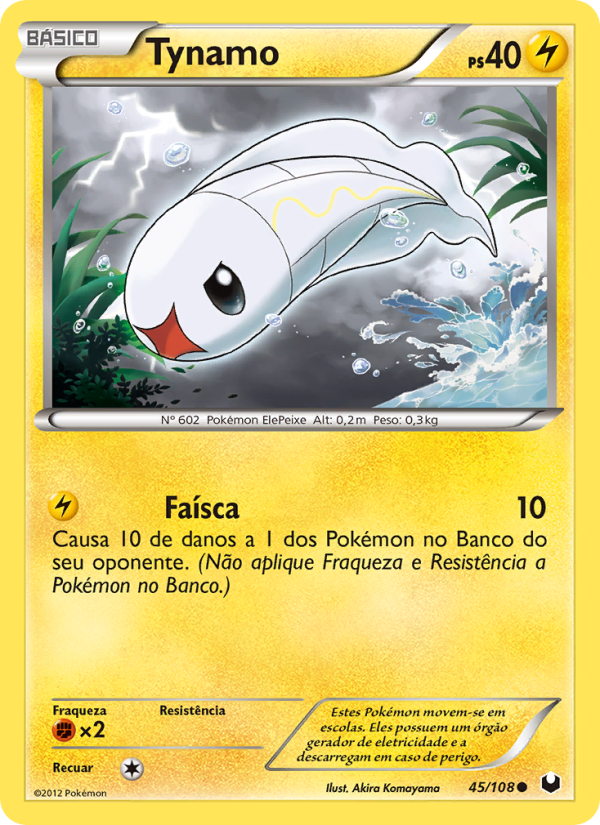 Tynamo 45 — Exploradores da Escuridão (Portuguese Pokémon TCG card)