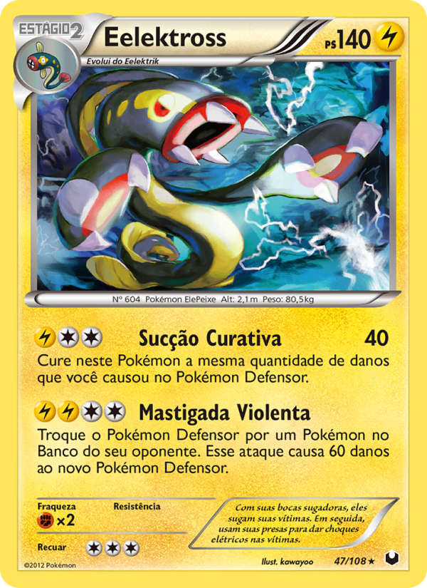 Eelektross 47 — Exploradores da Escuridão (Portuguese Pokémon TCG card)