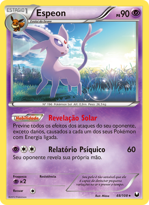 Espeon 48 — Exploradores da Escuridão (Portuguese Pokémon TCG card)