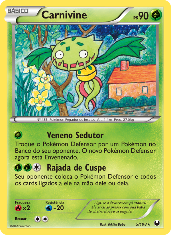 Carnivine 5 — Exploradores da Escuridão (Portuguese Pokémon TCG card)
