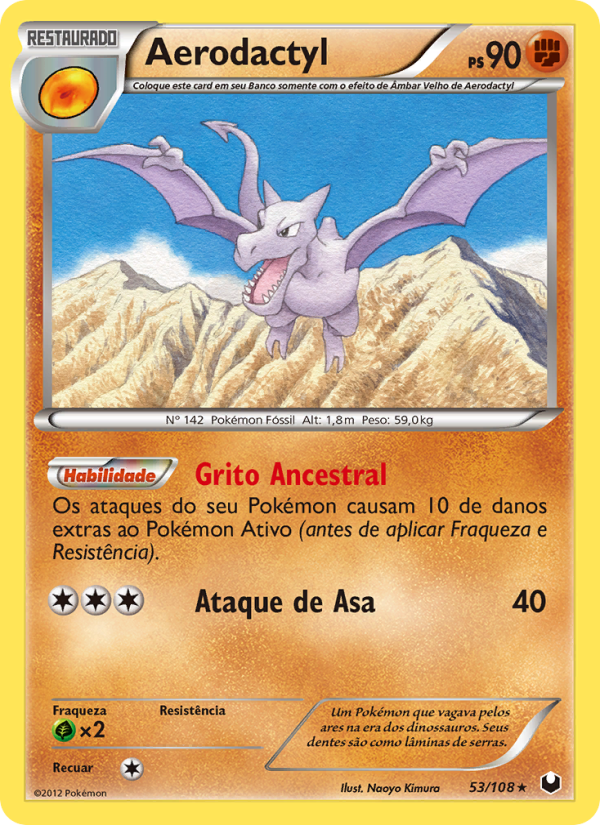 Aerodactyl 53 — Exploradores da Escuridão (Portuguese Pokémon TCG card)