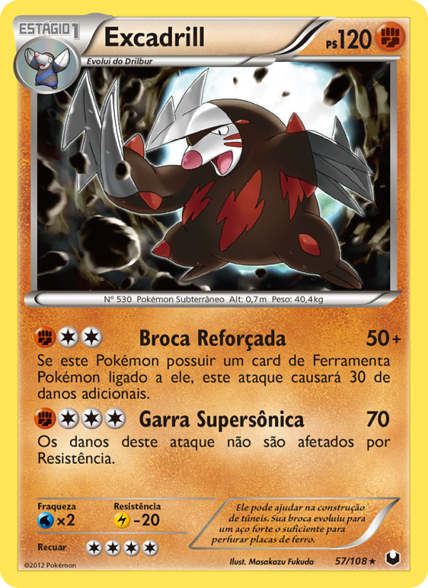 Excadrill 57 — Exploradores da Escuridão (Portuguese Pokémon TCG card)