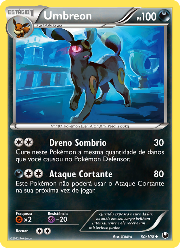 Umbreon 60 — Exploradores da Escuridão (Portuguese Pokémon TCG card)