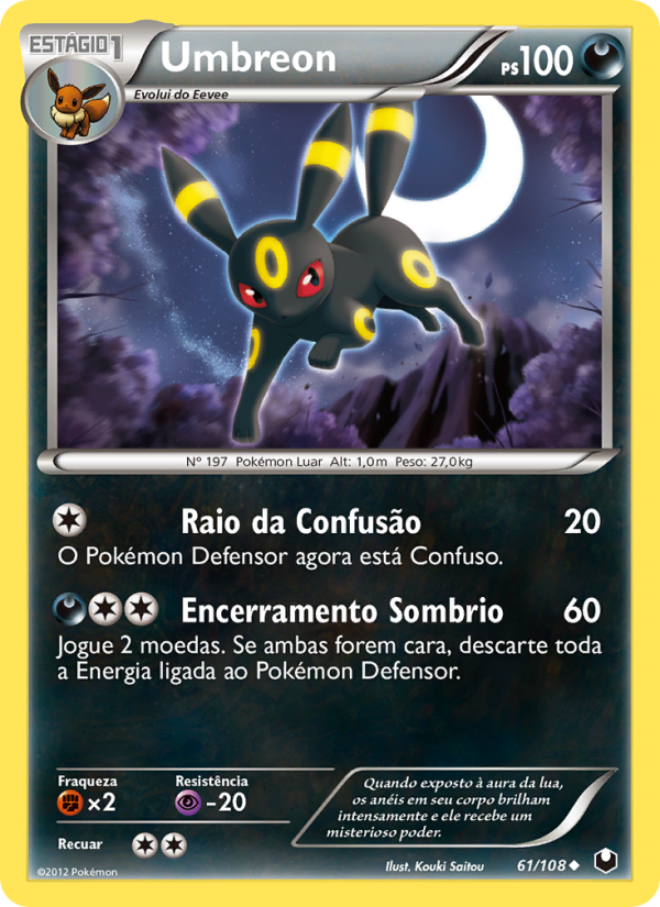 Umbreon 61 — Exploradores da Escuridão (Portuguese Pokémon TCG card)