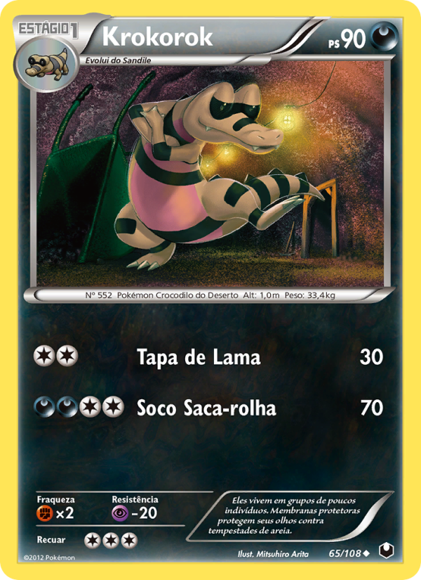Krokorok 65 — Exploradores da Escuridão (Portuguese Pokémon TCG card)