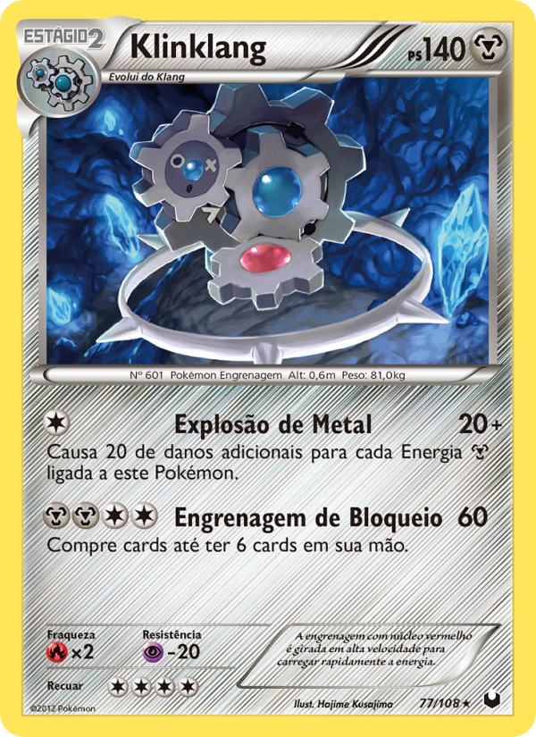 Klinklang 77 — Exploradores da Escuridão (Portuguese Pokémon TCG card)
