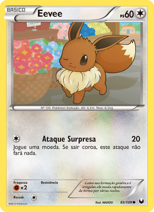 Eevee 83 — Exploradores da Escuridão (Portuguese Pokémon TCG card)