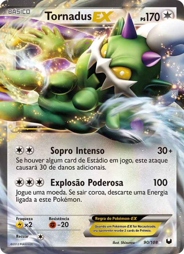 Tornadus-EX 90 — Dark Explorers (Portuguese Pokémon TCG card)