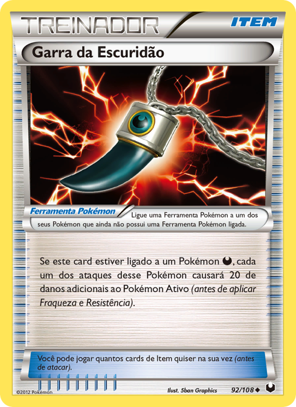Garra da Escuridão 92 — Exploradores da Escuridão (Portuguese Pokémon TCG card)