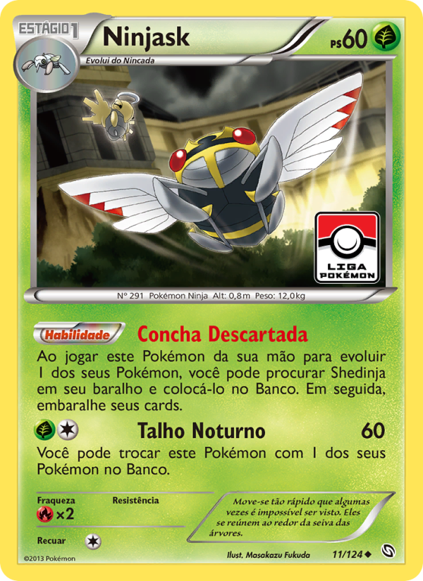 Ninjask 11 — Dragons Exalted (Portuguese Pokémon TCG card)