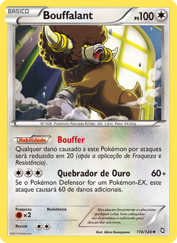 Bouffalant 110 — Dragões Enaltecidos (Portuguese Pokémon TCG card)