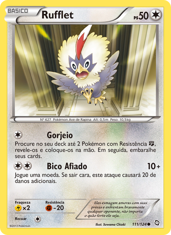 Rufflet 111 — Dragões Enaltecidos (Portuguese Pokémon TCG card)