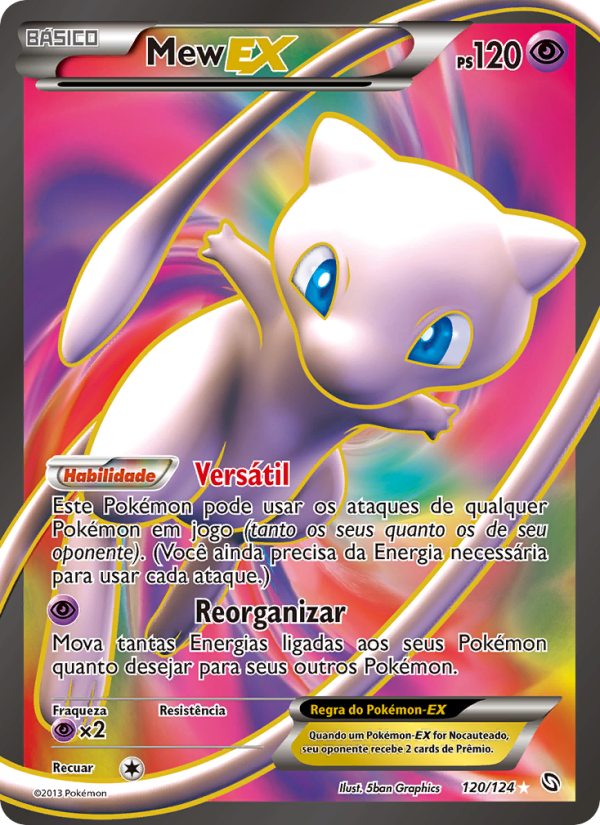Mew-EX 120 — Dragões Enaltecidos (Portuguese Pokémon TCG card)