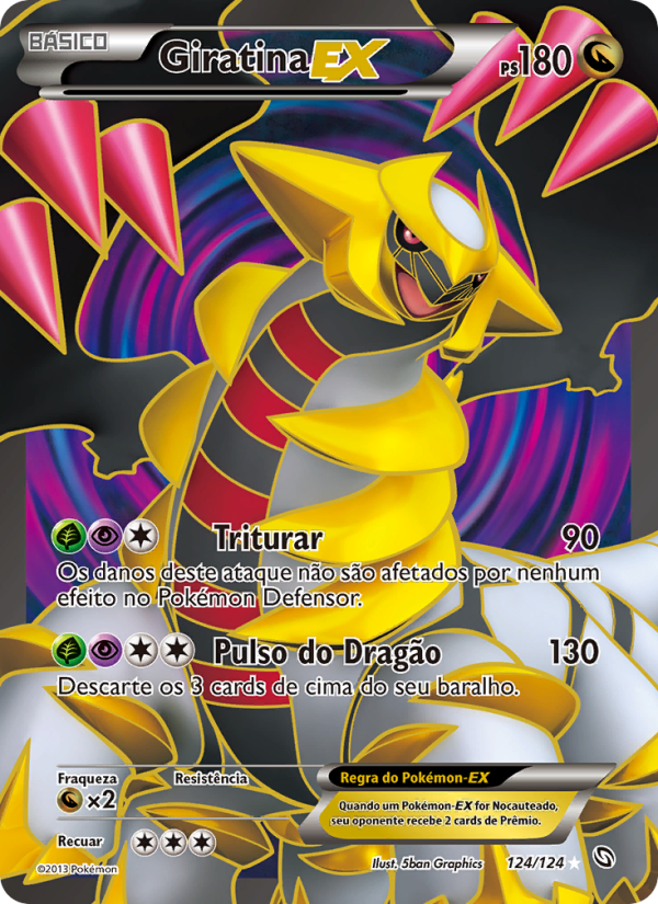 Giratina-EX 124 — Dragões Enaltecidos (Portuguese Pokémon TCG card)