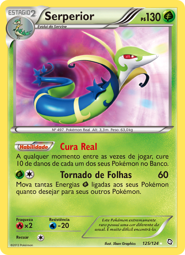 Serperior 125 — Dragões Enaltecidos (Portuguese Pokémon TCG card)